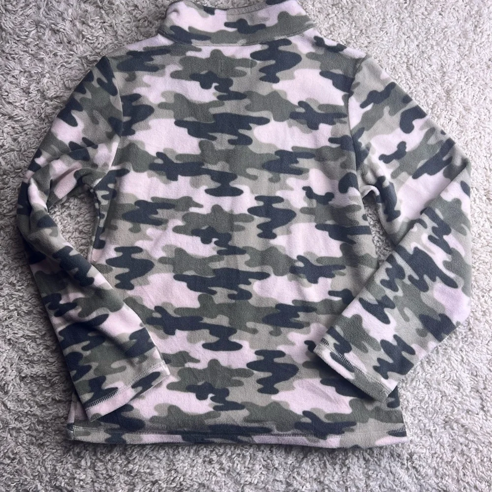 GIRLS CHILDREN’S PLACE CAMO FLEECE PULLOVER GUC SIZE L 10/12